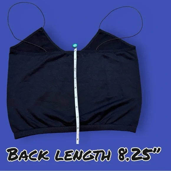 NWOT Free People Intimately Skinny Strap Seamless Brami in Black. Size M/L 🌺 - Picture 6 of 7